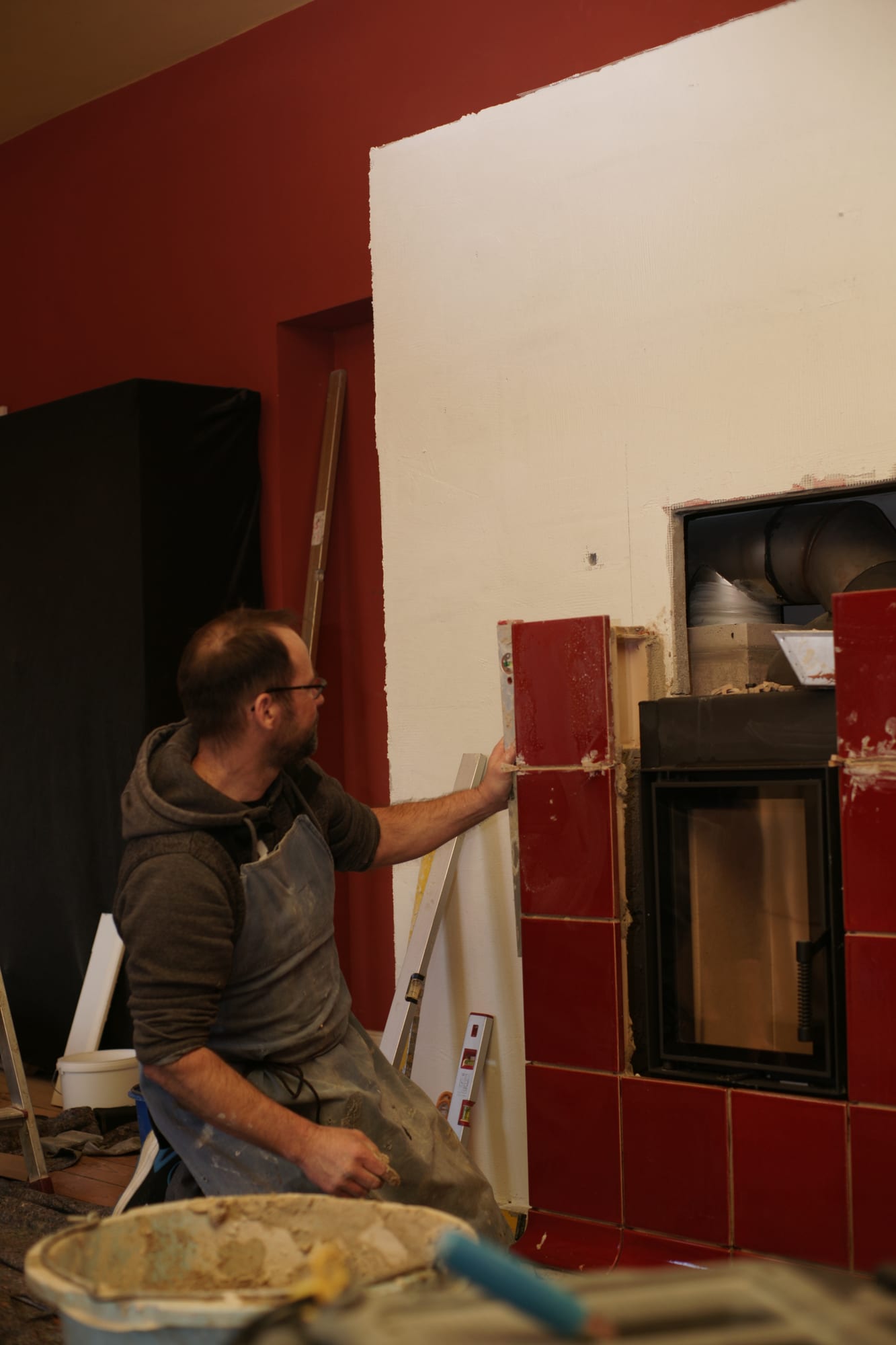 Handwerklich ausgeführte Kaminanlage